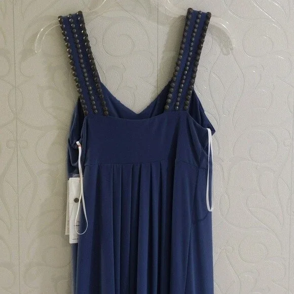 NWT Decode 1.8 Blue Cocktail Dress, Detail on the Bodice and Straps, Size S - Picture 5 of 11